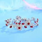 925 Silver Lab-Created Ruby Bracelet - Model ZHF-L0710 - Image 2