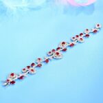 925 Silver Lab-Created Ruby Bracelet - Model ZHF-L0710 - Image 3
