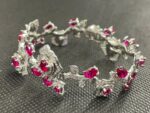 925 Silver Lab-Created Ruby Bracelet - Model ZHF-L0710 - Image 4