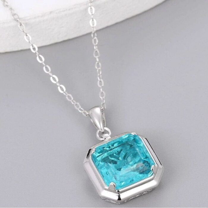 925 Silver Necklace Paraiba ZHF-P1121SK - Image 2