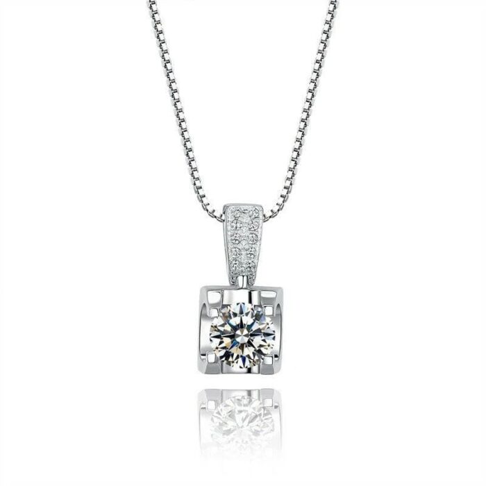 S925 Silver Moissanite Necklace ZHF-P1734 - Image 1