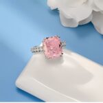 Pink Cubic Zirconia Ring in 925 Silver - Model ZHFR0217F - Image 2