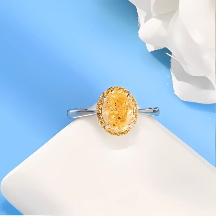 Open Cubic Zirconia Ring in 925 Silver - Model ZHFR0537Y - Image 3