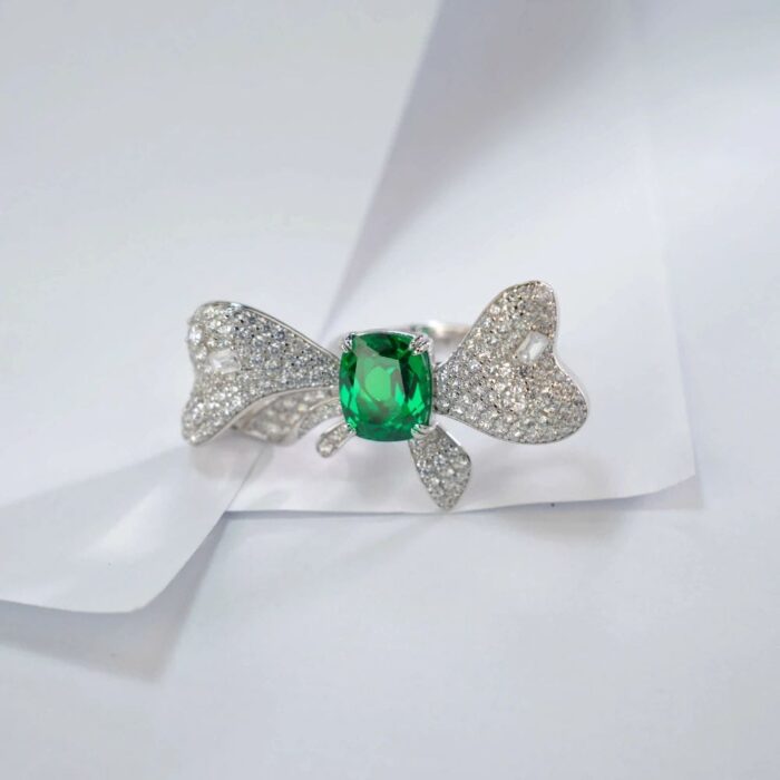 925 Silver Green Garnet Ring - Model ZHFR1467 - Image 4