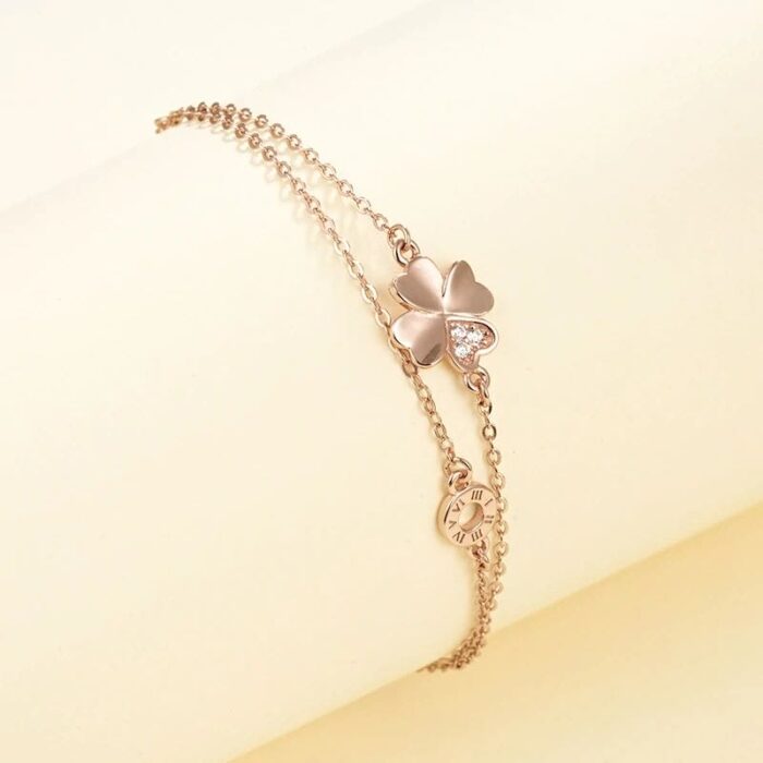 925 Silver Rose Gold Bracelet ZHF-SL01-1 - Image 2
