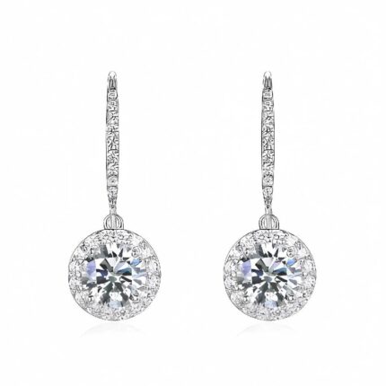 925 Silver Moissanite Earrings - ZHF-E1445G