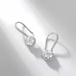 925 Silver Moissanite Earrings - ZHF-E1445G - Image 2
