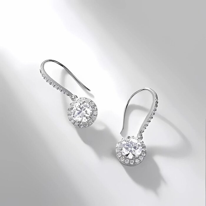 925 Silver Moissanite Earrings - ZHF-E1445G - Image 2