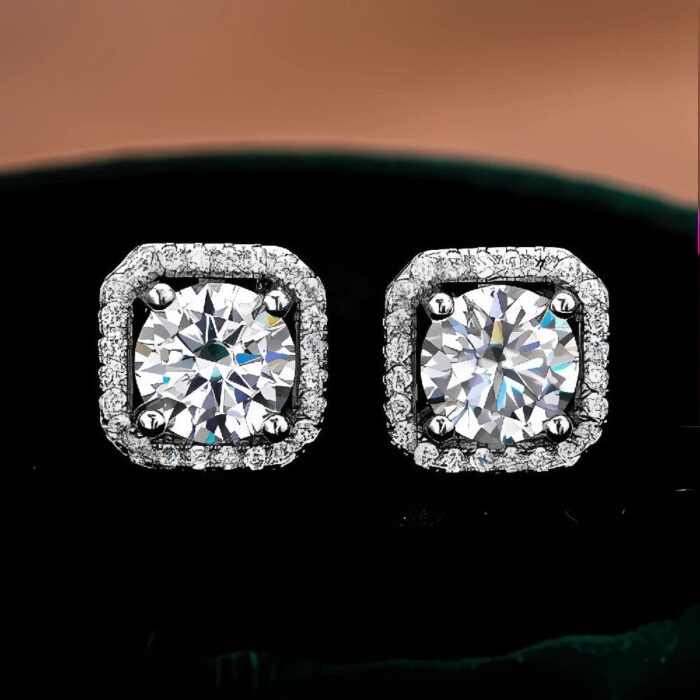 925 Silver Moissanite Earrings - ZHF-E1701 - Image 3