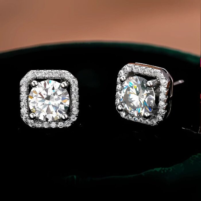 925 Silver Moissanite Earrings - ZHF-E1701 - Image 4