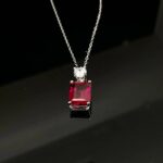 925 Silver Cultured Ruby Necklace A73-P1917997R - Image 2