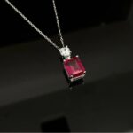925 Silver Cultured Ruby Necklace A73-P1917997R - Image 3