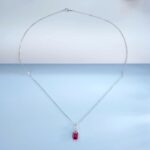 925 Silver Lab-Created Ruby Necklace - Small Edition A73-P1917997R - Image 6
