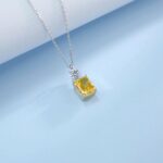 925 Silver Cubic Zirconia Yellow Necklace A73-P1917997Y - Image 3