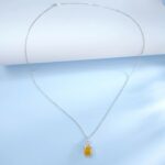 925 Silver Cubic Zirconia Yellow Necklace A73-P1917997Y - Image 6