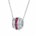 925 Silver Cultured Ruby Necklace A73-P201996R