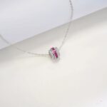 925 Silver Cultured Ruby Necklace A73-P201996R - Image 5