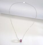 925 Silver Cultured Ruby Necklace A73-P201996R - Image 6