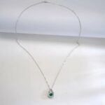 925 Silver Lab-Created Emerald Dynamic Necklace - Model LP0023 - Image 6