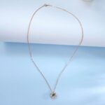 925 Silver Lab-Created Emerald Snowflake Necklace - Model LP0046R - Image 6