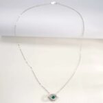 925 Silver Lab-Created Emerald Dynamic Necklace - Model LP0219 - Image 6