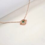 925 Silver Lab-Created Emerald Dynamic Necklace - Model LP0219R - Image 5
