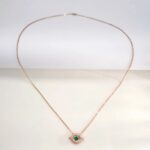 925 Silver Lab-Created Emerald Dynamic Necklace - Model LP0219R - Image 6