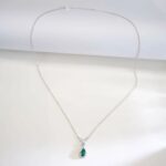 925 Silver Cultured Emerald Necklace N2019858 - Image 6
