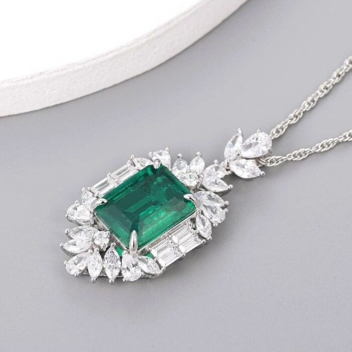 925 Silver Glass Necklace - P-015 - Image 2