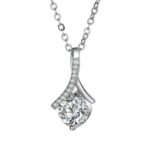 925 Silver Moissanite Necklace P00116-2