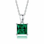 925 Cultured Emerald Necklace - ZHFP0101L