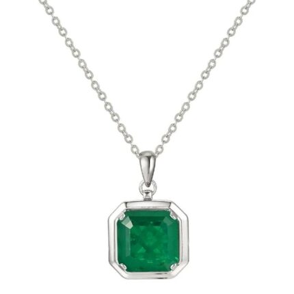 925 Silver Glass Necklace - ZHF-P1121