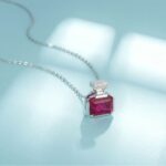 925 Silver Lab-Created Ruby Necklace - Model ZHF-P1496R - Image 4