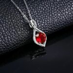 925 Silver Cultured Ruby Necklace ZHF-P1713R - Image 2