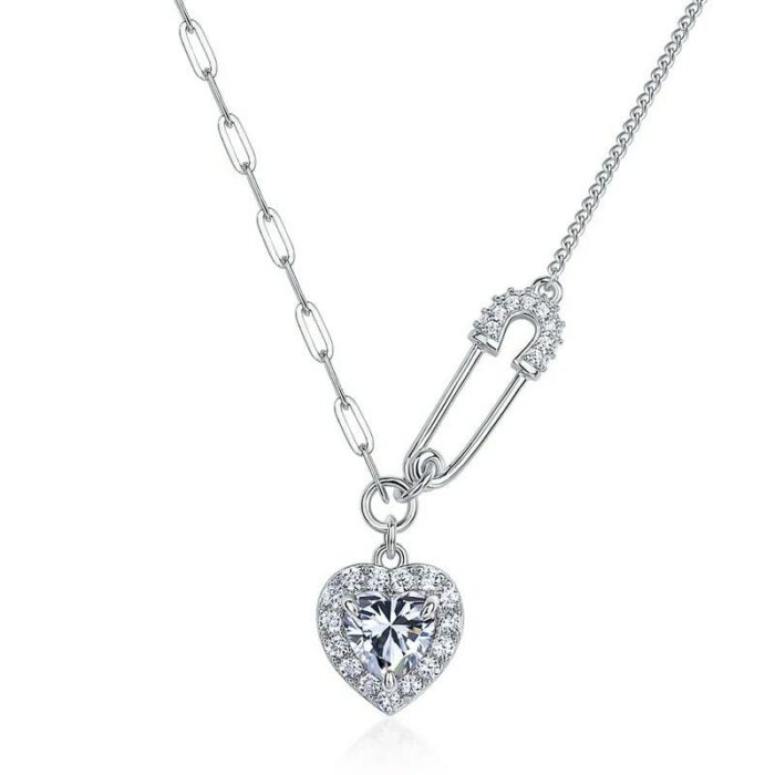925 Silver Zircon Necklace - ZHF-P5502 - Image 1