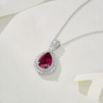 925 Silver Cultured Ruby Necklace ZHF00406R - Image 4