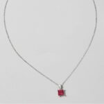 925 Silver Cultured Ruby Necklace ZHFP0101R - Image 4