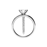 Screw & Silver Ring Pendant Necklace of Resilience: Love Through Adversity - Image 2
