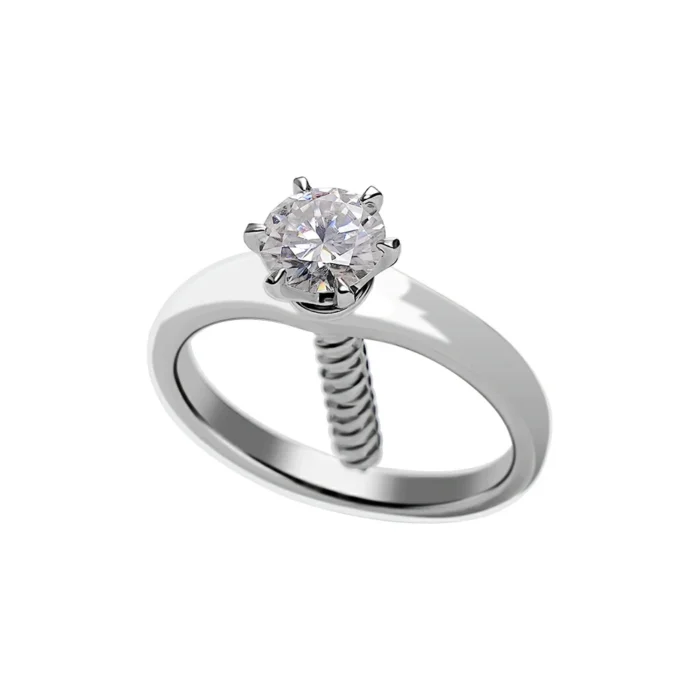 Screw & Silver Ring Pendant Necklace of Resilience: Love Through Adversity - Image 4
